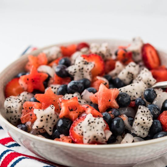 Red White & Blue Fruit Salad - Recipe photo by garlic and zest