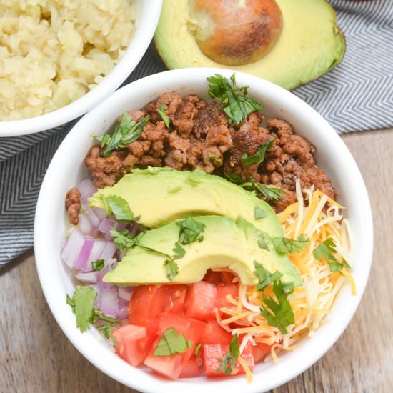 Keto Burrito Bowls - Recipe photo by littlebitrecipes