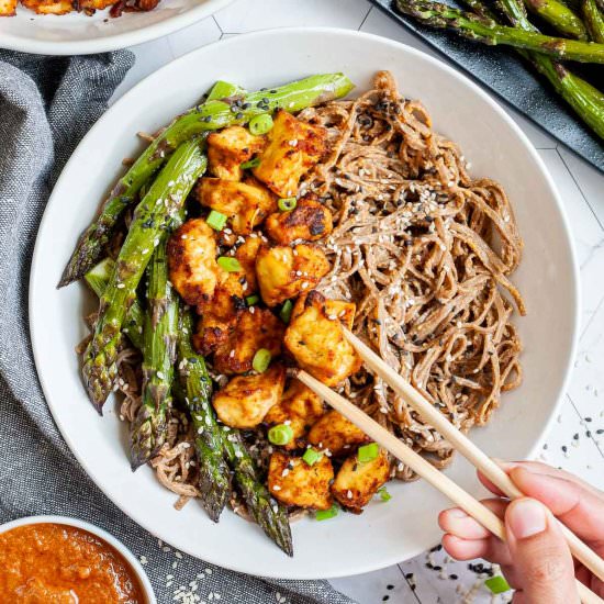 Spicy Tahini Miso Soba Noodles - Recipe photo by MyPurePlants