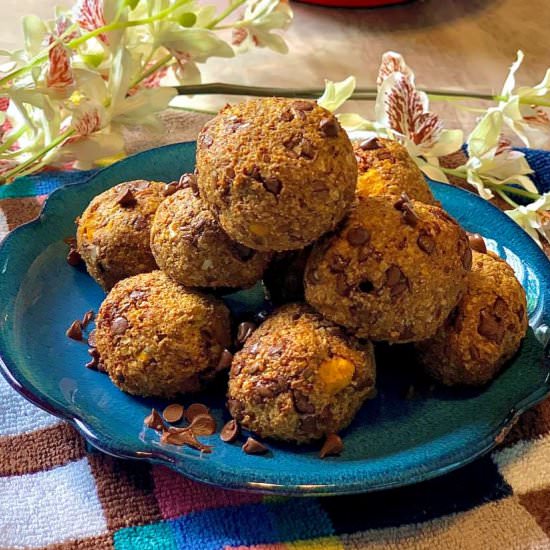 No-Bake Pumpkin Protein Balls - Recipe photo by the.heart.dietitian