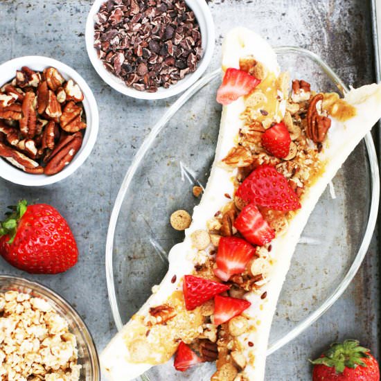 Breakfast Banana Splits - Recipe photo by cheap-recipe-blog
