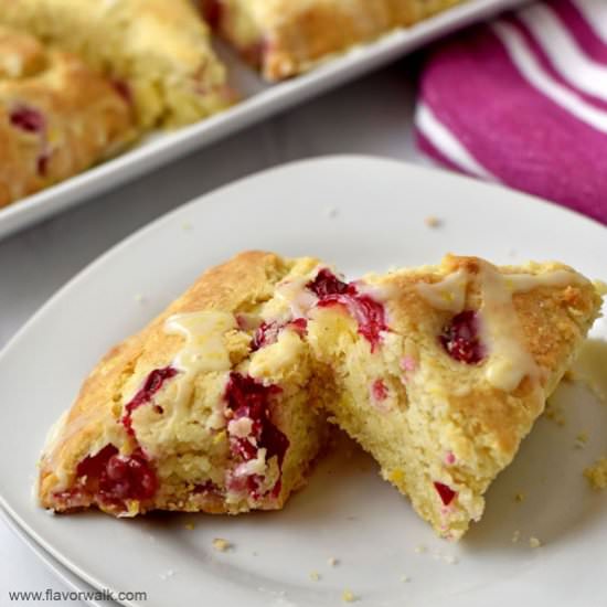 Gluten Free Cranberry Orange Scones - Recipe photo by Flavor Walk