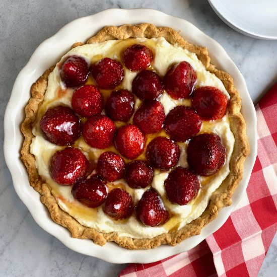 Strawberry Cream Pie - Recipe photo by thebrookcook.wordpress.com