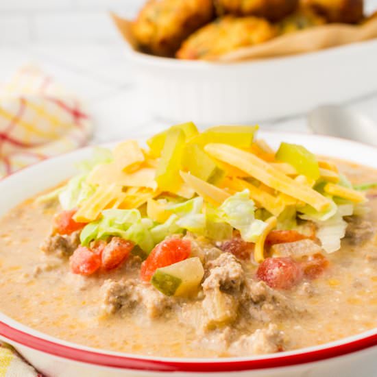 Easy Cheeseburger Soup - Recipe photo by remakemyplate