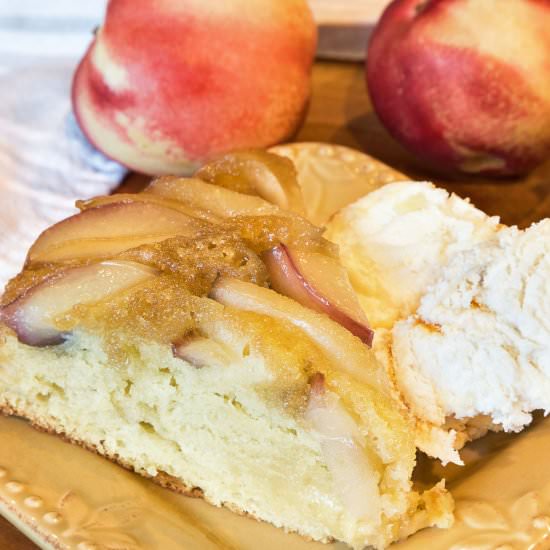 White Nectarine Cake (Upside-Down) - Recipe photo by tamararay