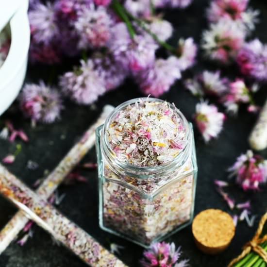 Chive Blossom Salt - Recipe photo by angiesrecipes