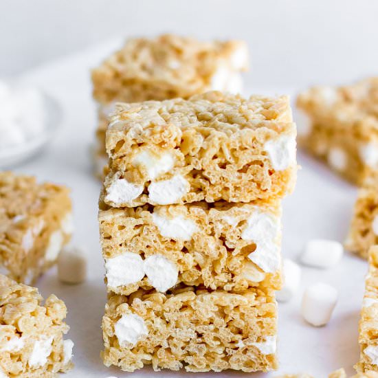 Brown Butter Rice Krispie Treats - Recipe photo by Kathryns.kitchen.blog