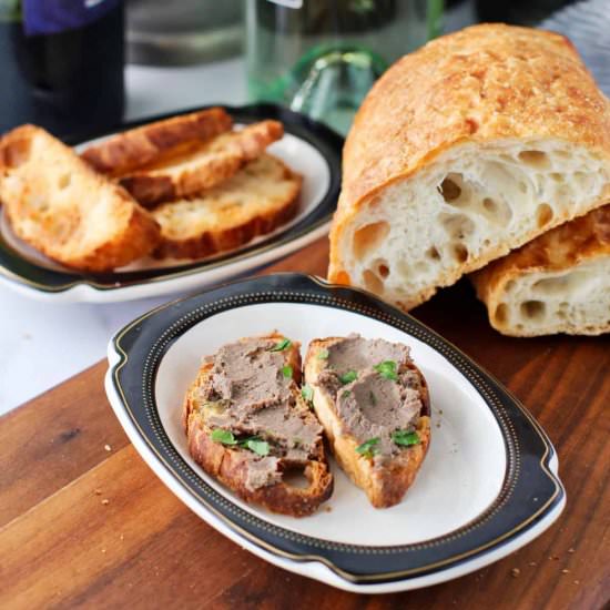 Chicken Liver Pâté Crostini - Recipe photo by karenskitchenstories