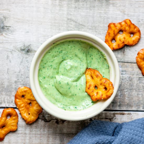 Avocado Yogurt Coriander Dip - Recipe photo by Searchingforspice