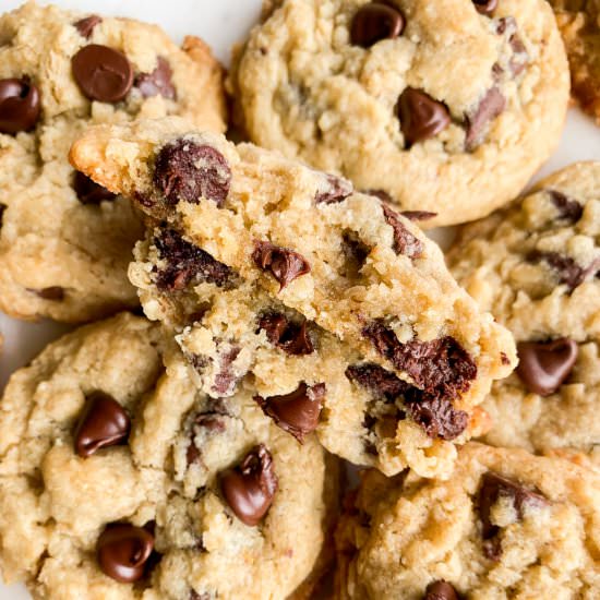 Chocolate Chip Oat Cookies - Recipe photo by The Desserted Girl