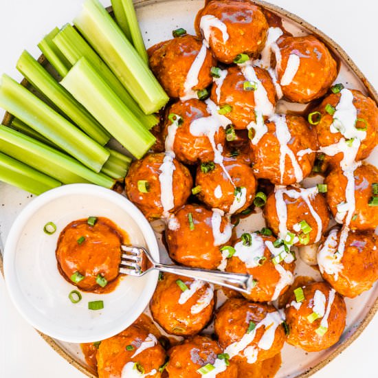 Buffalo Turkey Meatballs - Recipe photo by The Endless Meal