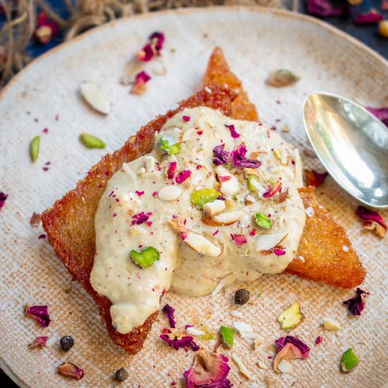 Thandai Shahi Tukda - Recipe photo by Whiskaffair
