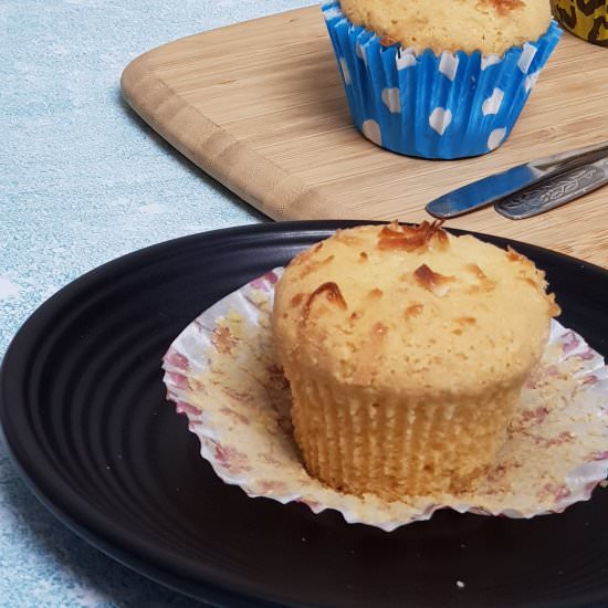 One Bowl Easy Coconut Muffins - Recipe photo by Jayanthy Asokan