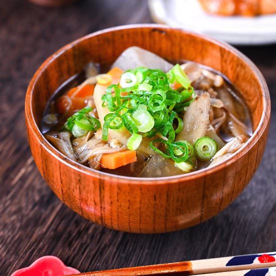 Kenchin Jiru (Japanese Veg Soup) - Recipe photo by Sudachi Recipes