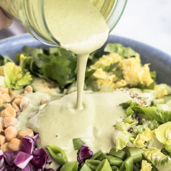 Dairy-Free Green Goddess Dressing - Recipe photo by Parsley and Parm