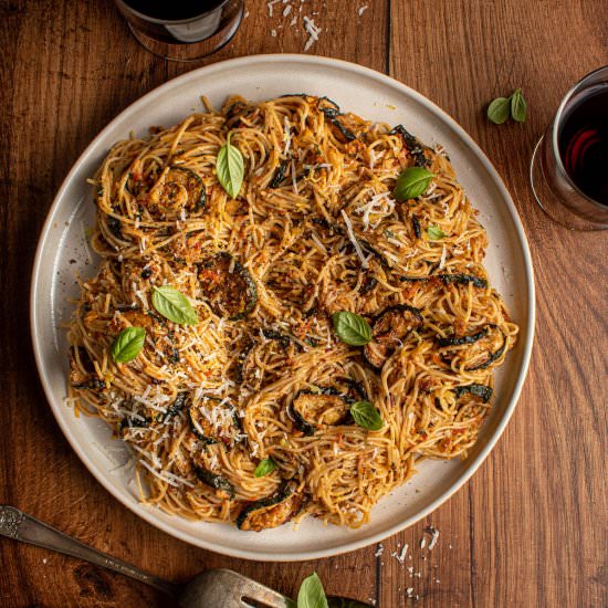 Summer zucchini pasta - Recipe photo by cherryonmysundae