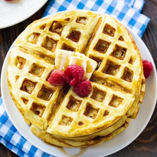 Overnight Yeast Waffles - Recipe photo by spicysouthernkitchen