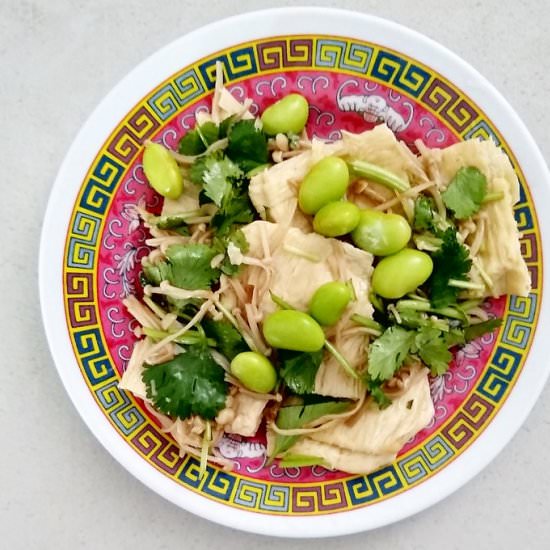 Yuba/ Fresh Tofu Skin Salad - Recipe photo by escapetofood