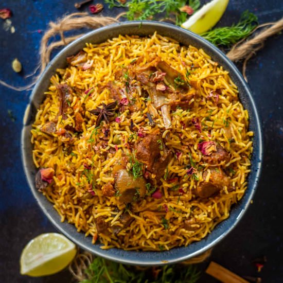 Spicy Mutton Pulao - Recipe photo by Whiskaffair