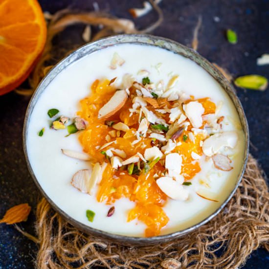 Orange Kheer - Recipe photo by Whiskaffair