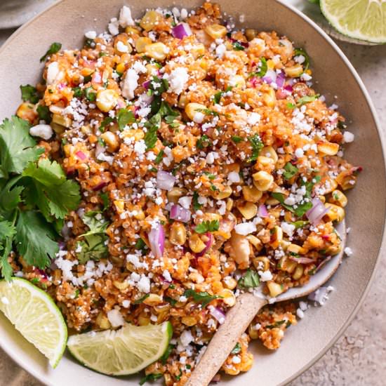 Mexican Street Corn Quinoa Salad - Recipe photo by Healthy Little Vittles