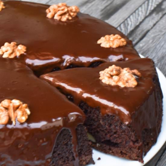 Chocolate Walnut Cake - Recipe photo by hadias lebanese cuisine