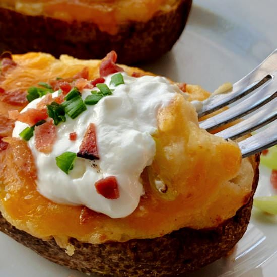 Air Fryer Twice Baked Potatoes - Recipe photo by agoudalife