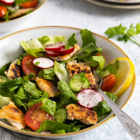 Lebanese Fattoush Salad - Recipe photo by noshingwiththenolands