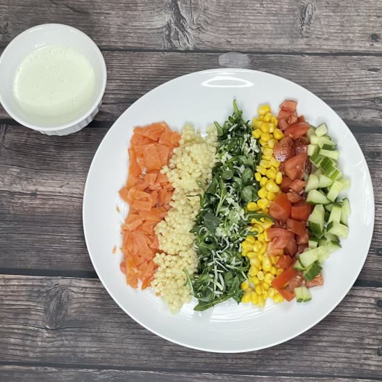 Smoked Salmon Chopped Salad - Recipe photo by savoryspoon