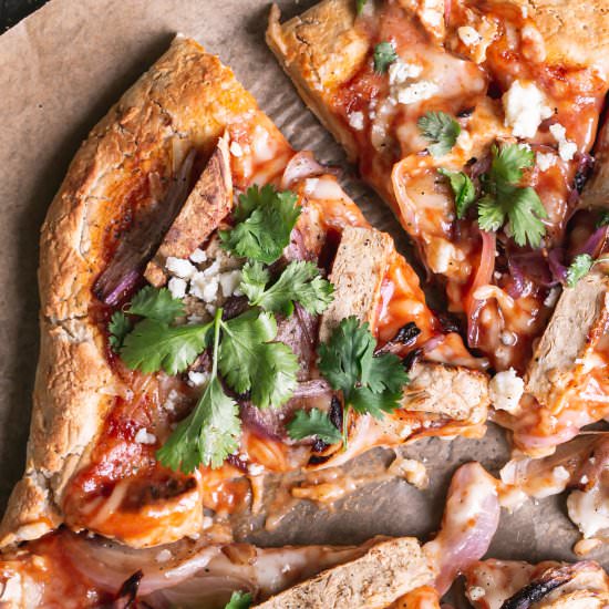Vegan BBQ Chicken Pizza - Recipe photo by Healthy Little Vittles