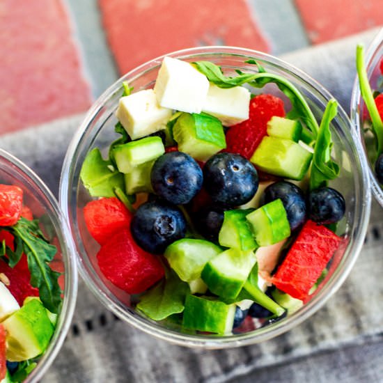 Watermelon Feta Mint Salad - Recipe photo by dishnthekitchen