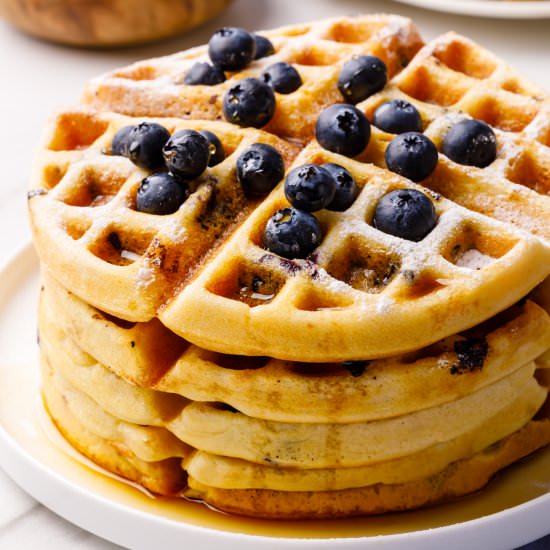 Blueberry Waffles - Recipe photo by AllThingsMamma
