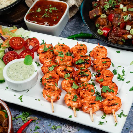 Tandoori King Prawn Skewers - Recipe photo by Flawless Food