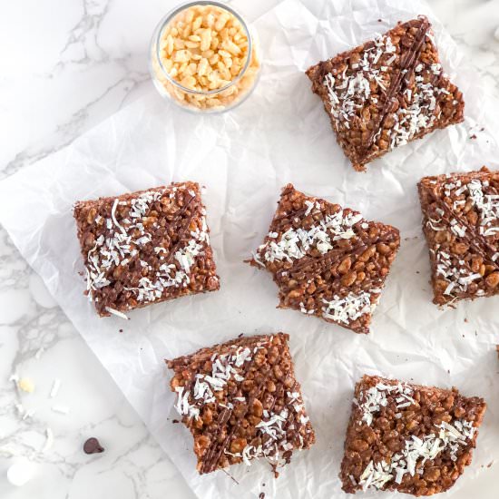 Chocolate Rice Krispie Treats - Recipe photo by semisweetbites