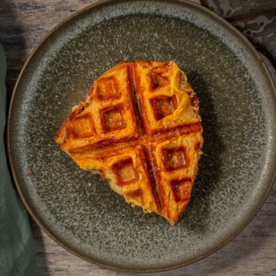Waffle Maker Grilled Cheese - Recipe photo by Austin Eats