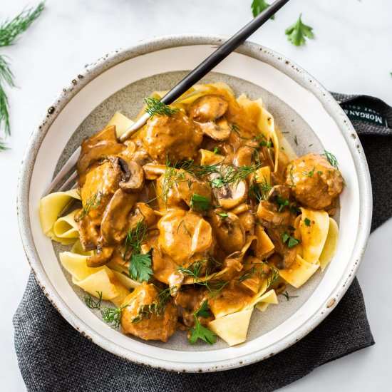 Meatball Stroganoff - Recipe photo by sugarsaltmagic