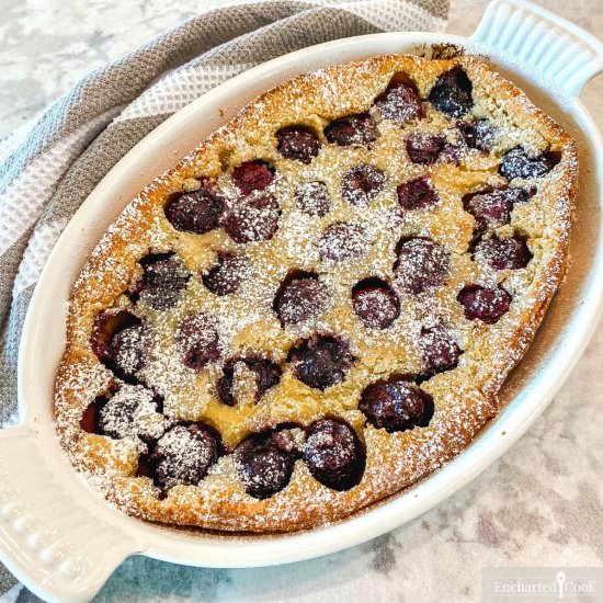 Cherry Clafoutis - Recipe photo by Encharted Cook