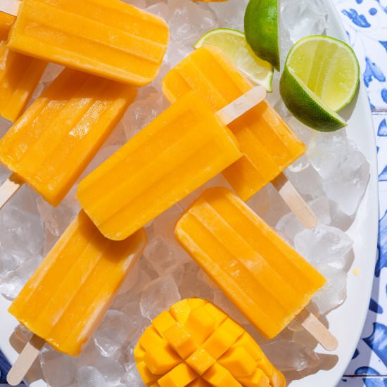Mango Popsicles - Recipe photo by thehealthfulideas