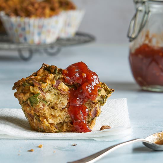 Cheese and Ham Muffins with Relish - Recipe photo by TasteBudsMag