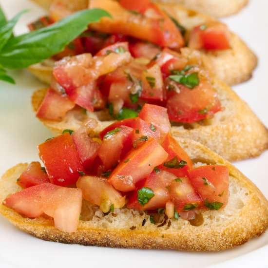 Bruschetta w/Tomato, Anchovy Garlic - Recipe photo by GiangisKitchen