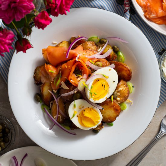 Smoked Salmon Home Fries - Recipe photo by rhubarbandcod