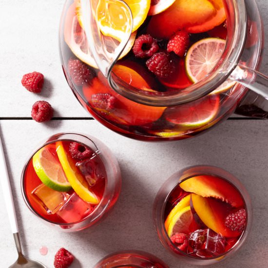 Hibiscus Sangria Cocktail/Mocktail - Recipe photo by jillshough