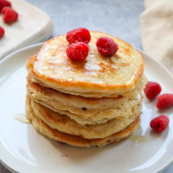The Fluffiest Oat Milk Pancakes - Recipe photo by blessthismeal