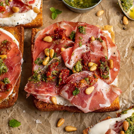 Coppa focaccia toast - Recipe photo by cherryonmysundae