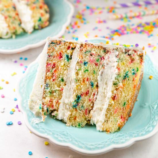 Homemade Funfetti Cake - Recipe photo by bunsenburnerbakery