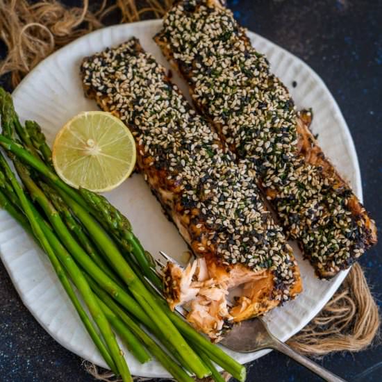 Furikake Salmon - Recipe photo by Whiskaffair