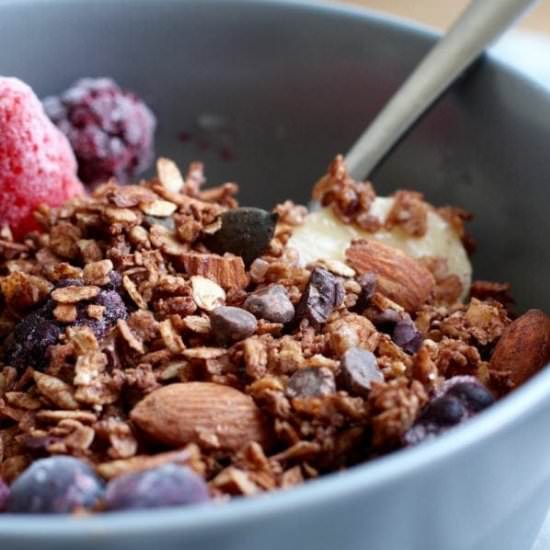 Vegan Chocolate Granola Recipe - Recipe photo by theconscientiouseater