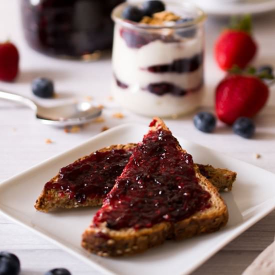 Summer Berry + Moscato Jam - Recipe photo by sipandsanity
