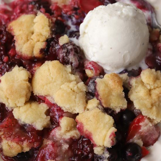 Berry Cobbler - Recipe photo by Celebrating Sweets
