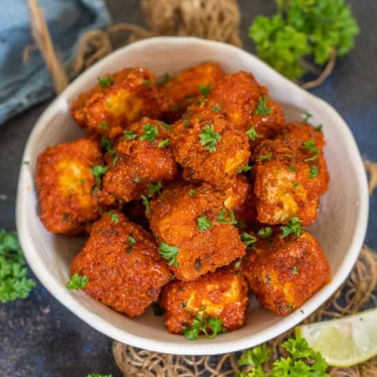 Air Fryer Buffalo Tofu Bites - Recipe photo by Whiskaffair